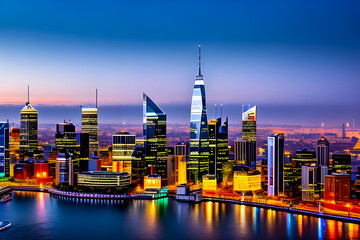 Obraz premium The fancy cities, Generative AI