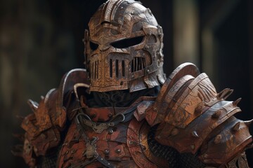 Fototapeta na wymiar wooden armor, Generative AI