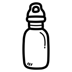 yoga bottle line icon style