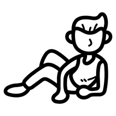 yoga line icon style