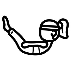 yoga line icon style