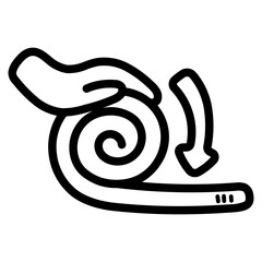 yoga mat line icon style