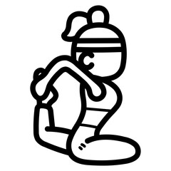 yoga line icon style