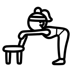 yoga line icon style