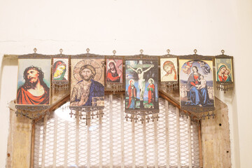 Picture of Jesus in a frame on the church wall