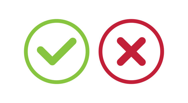 yes and no buttons vector icon