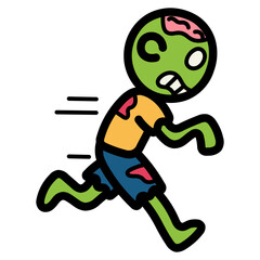 zombie filled outline icon style