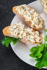 crab salad pate crab stick meal food snack on the table copy space food background rustic top view