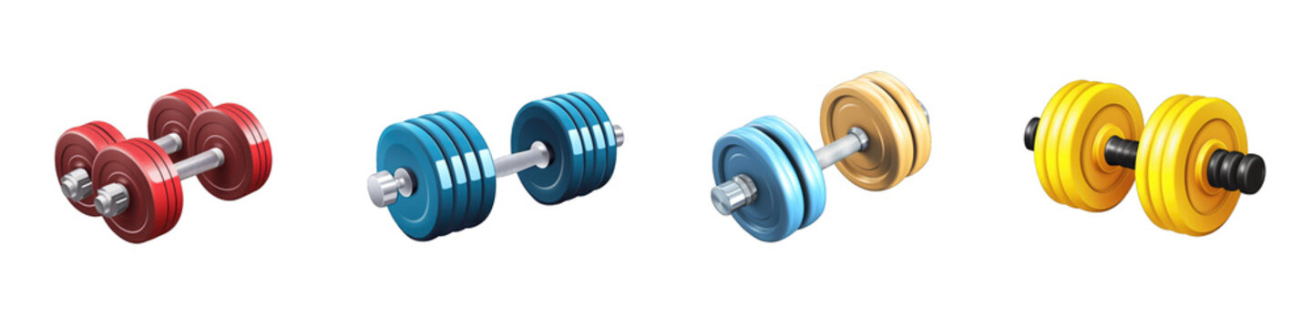 Gym Weights clipart collection, vector, icons isolated on transparent background