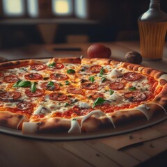 Obraz na płótnie Canvas Pizza. Image created by AI
