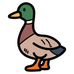 mallard filled outline icon style