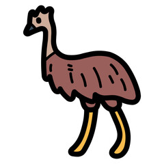 emu filled outline icon style
