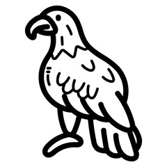 eagle line icon style