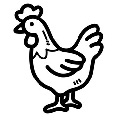 hen line icon style