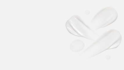 Set, composition of cosmetic strokes, cream, gel, serum clear