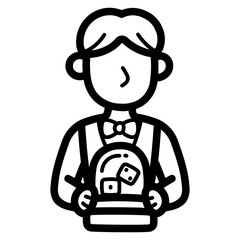 croupier line icon style