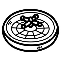 roulette line icon style