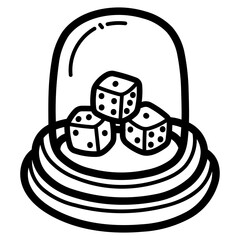 sic bo line icon style