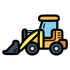 front loader filled outline icon style