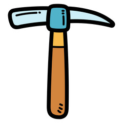 pickaxe filled outline icon style