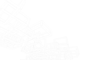 abstract architecture vector 3d illustration