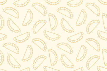 seamless pattern with polish dumplings- vector illustration