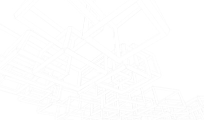 abstract architecture vector 3d illustration