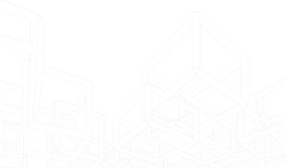 abstract architecture vector 3d illustration