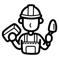 builder line icon style