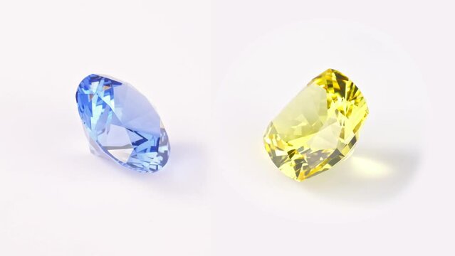 Yellow Diamond and Blue Sapphire