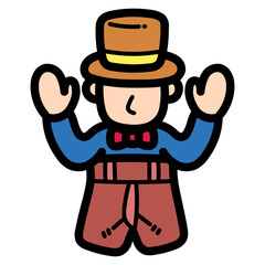 magic show filled outline icon style
