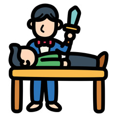 magic show filled outline icon style