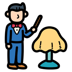 magic show filled outline icon style