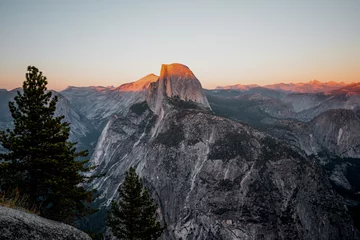 Papier Peint photo autocollant Half Dome Half Dome sunset, Yosemite National Park, California