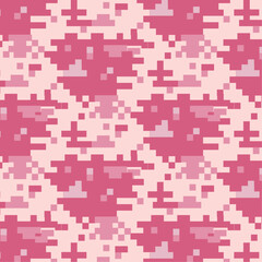 pixel military pattern uniform pink for girls