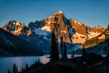Printed roller blinds Tatra Mountains mt rainier at sunset