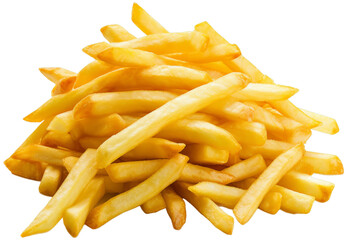 French Fries. Isolated on Transparent Background. generative ai