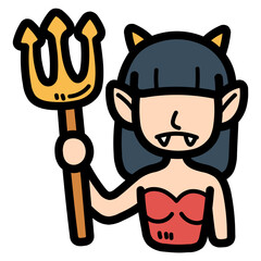 devil filled outline icon style