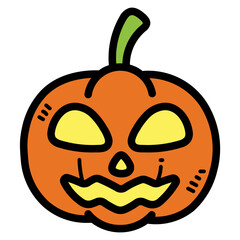 pumpkin filled outline icon style