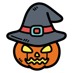 pumpkin filled outline icon style