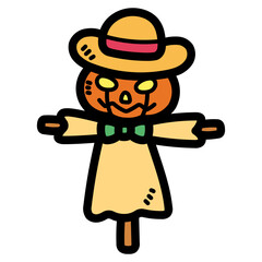 scarecrow filled outline icon style