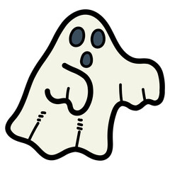 Obraz premium ghost filled outline icon style