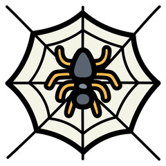 spider filled outline icon style