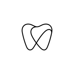 dental logo design with simple line style
