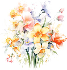 Obraz na płótnie Canvas watercolor flowers