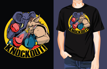 Animal Boxing t-shirt design