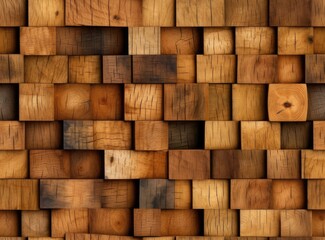 Wood texture with square patterns, background. High quality. SEAMLESS PATTERN. Created with Generative AI technology.