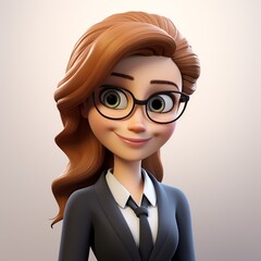 Young business woman. Generative AI