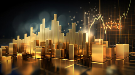 Gold market financial diagram