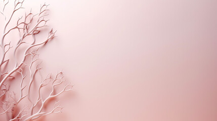 Obraz na płótnie Canvas Light pink background with a plant